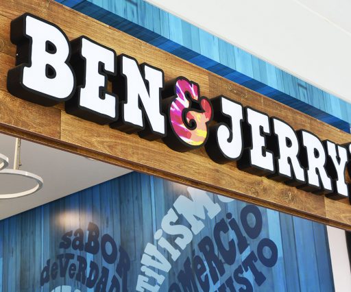 Ben Jerry´s // letreiro e comunicação visual