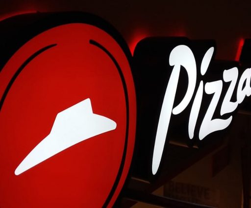 Letreiro luminoso para Pizza Hut