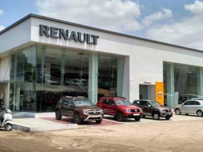 100 fachadas modernas de empresas para se inspirar fachada-loja-consessionaria-acm-branco-400x300